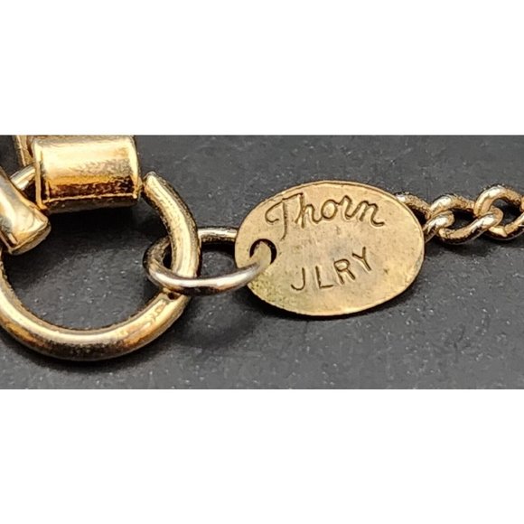 Vintage Carved Multi Color Scarab Stones Gold Tone Egyptian Bracelet Thorn JLRY - Picture 8 of 9